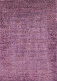 Machine Washable Industrial Modern Raspberry Purple Rug, wshurb1557