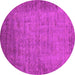 Round Oriental Pink Industrial Rug, urb1557pnk