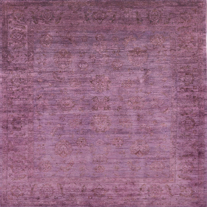 Square Mid-Century Modern Raspberry Purple Oriental Rug, urb1557