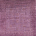 Square Machine Washable Industrial Modern Raspberry Purple Rug, wshurb1557