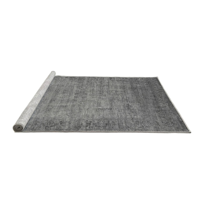 Sideview of Machine Washable Oriental Gray Industrial Rug, wshurb1557gry