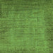 Square Oriental Green Industrial Rug, urb1557grn