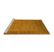 Sideview of Machine Washable Oriental Yellow Industrial Rug, wshurb1557yw