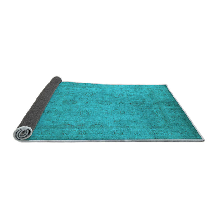Sideview of Oriental Light Blue Industrial Rug, urb1558lblu