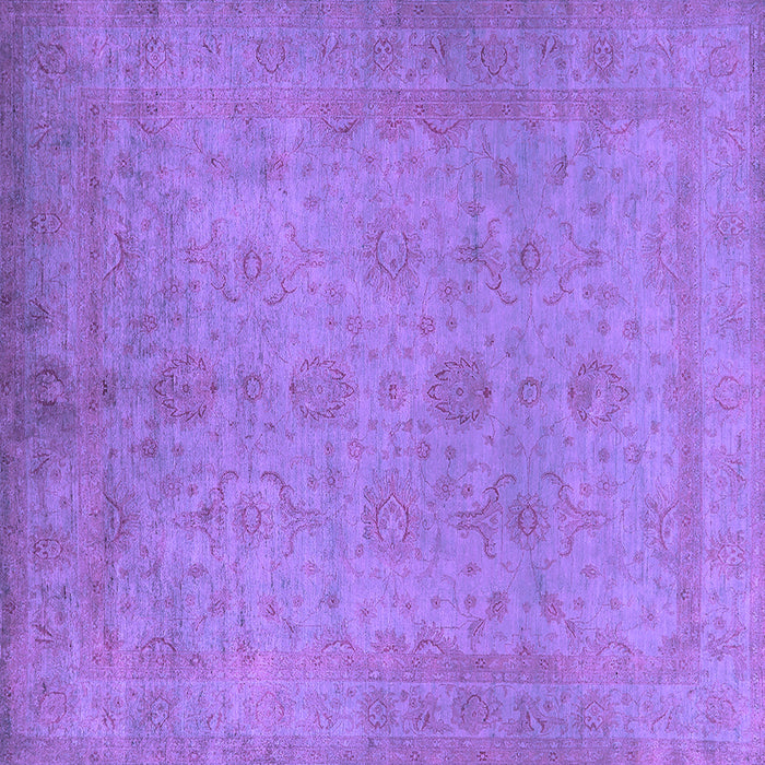 Square Machine Washable Oriental Purple Industrial Area Rugs, wshurb1558pur