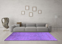 Machine Washable Oriental Purple Industrial Rug, wshurb1558pur