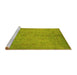 Sideview of Machine Washable Oriental Yellow Industrial Rug, wshurb1558yw