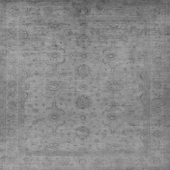 Square Machine Washable Oriental Gray Industrial Rug, wshurb1558gry