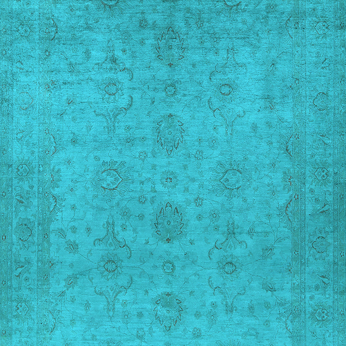 Machine Washable Oriental Light Blue Industrial Rug, wshurb1558lblu