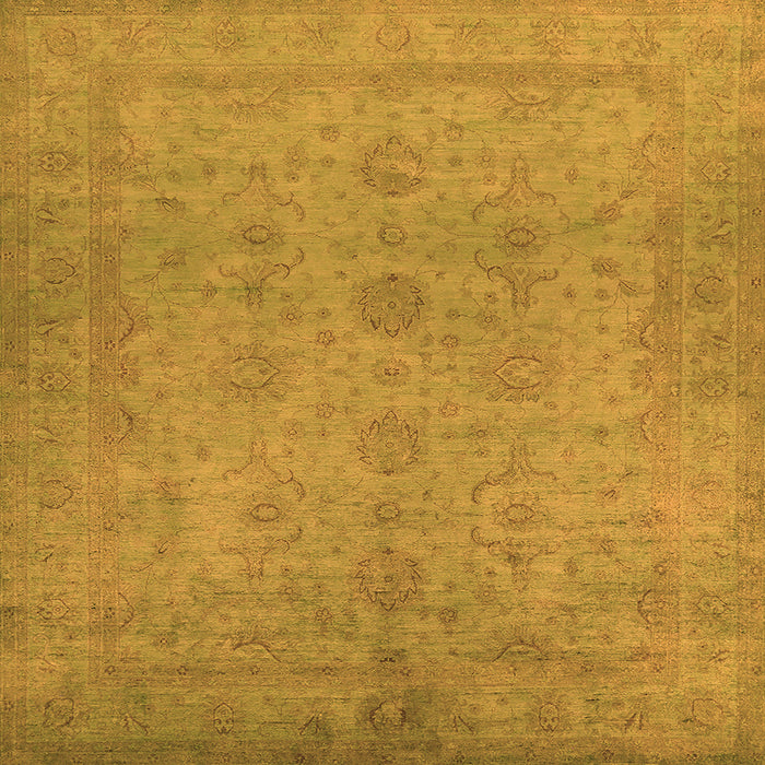Square Oriental Orange Industrial Rug, urb1558org