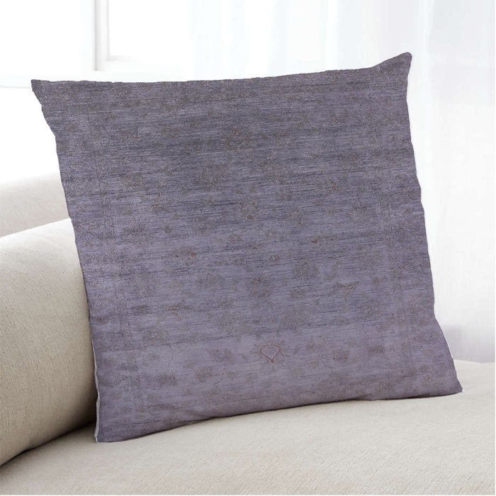 Lifestyle Image of Mid-Century Modern Urban Square Viola Purple Throw Pillow, 18 inch by 18 inch, pwurb1559