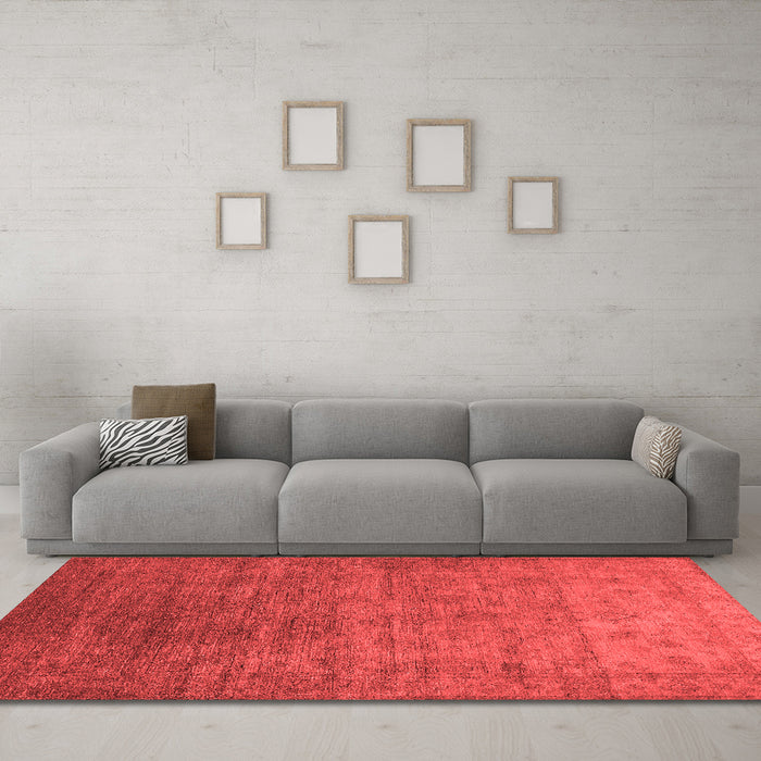 Industrial Red Washable Rugs