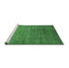 Sideview of Machine Washable Oriental Emerald Green Industrial Area Rugs, wshurb1559emgrn