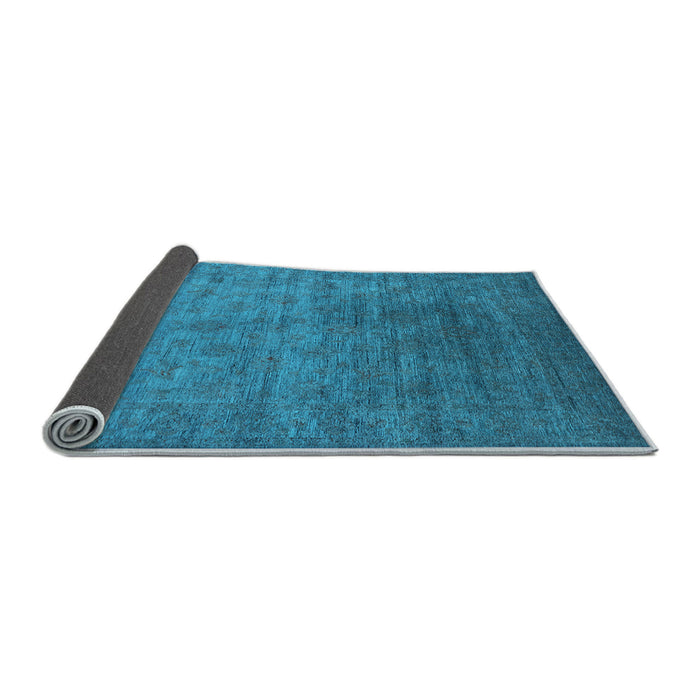 Sideview of Oriental Light Blue Industrial Rug, urb1559lblu