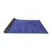 Sideview of Oriental Blue Industrial Rug, urb1559blu