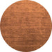 Round Oriental Orange Industrial Rug, urb1559org