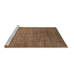 Sideview of Machine Washable Oriental Brown Industrial Rug, wshurb1559brn