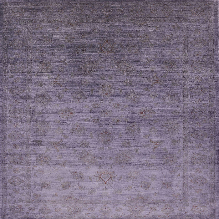 Square Mid-Century Modern Purple Oriental Rug, urb1559