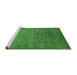 Sideview of Machine Washable Oriental Green Industrial Area Rugs, wshurb1559grn