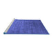 Sideview of Machine Washable Oriental Blue Industrial Rug, wshurb1559blu