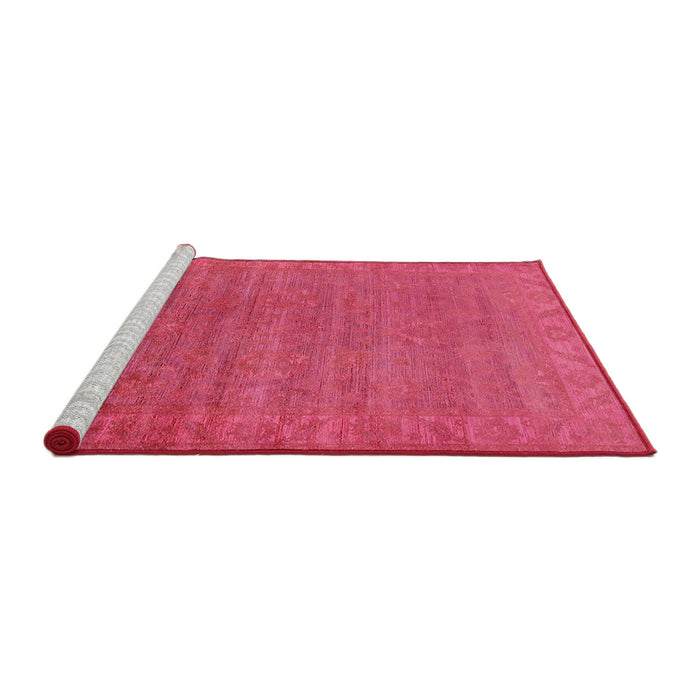 Sideview of Machine Washable Industrial Modern Red Rug, wshurb1560