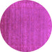 Round Machine Washable Oriental Purple Industrial Area Rugs, wshurb1560pur