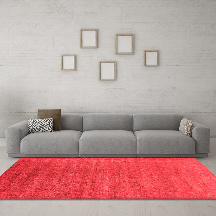 Industrial Red Washable Rugs