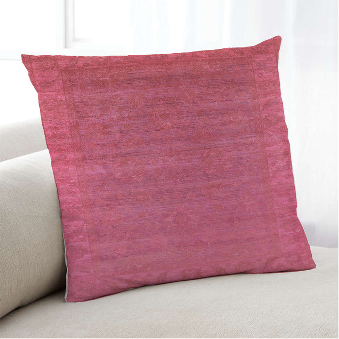 Lifestyle Image of Mid-Century Modern Urban Square Red Throw Pillow, 18 inch by 18 inch, pwurb1560