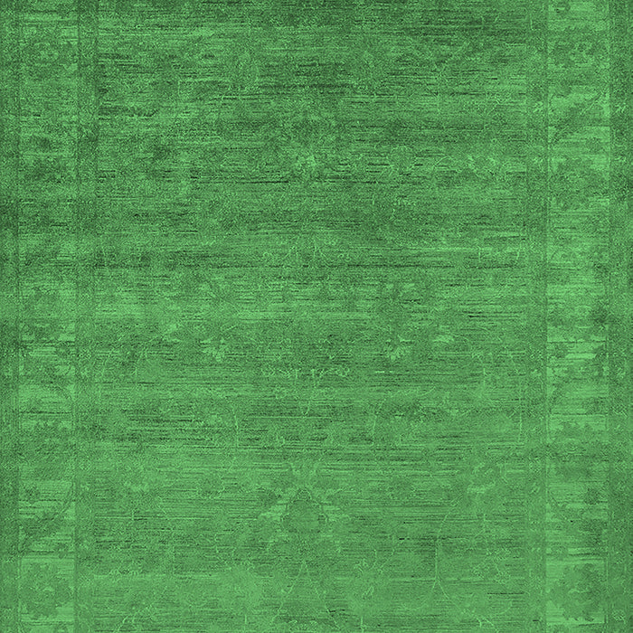 Machine Washable Oriental Emerald Green Industrial Area Rugs, wshurb1560emgrn