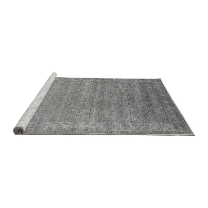 Sideview of Machine Washable Oriental Gray Industrial Rug, wshurb1560gry