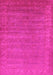 Machine Washable Oriental Pink Industrial Rug, wshurb1560pnk