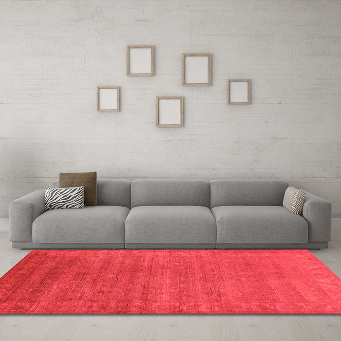 Machine Washable Oriental Orange Industrial Area Rugs in a Living Room, wshurb1560org