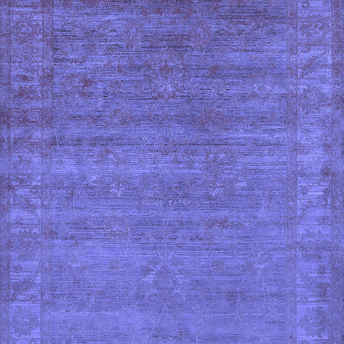 Machine Washable Oriental Blue Industrial Rug, wshurb1560blu