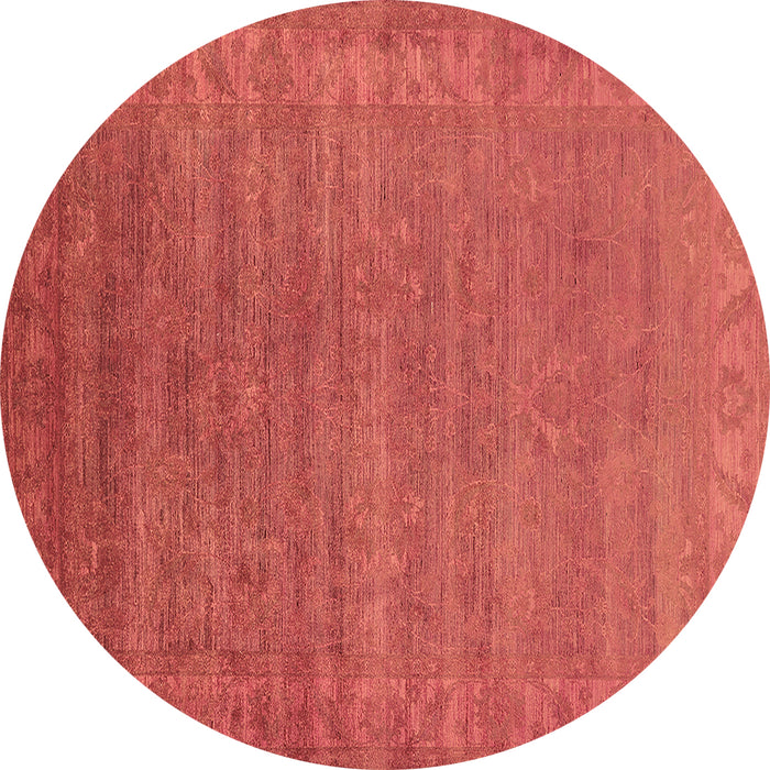 Round Oriental Brown Industrial Rug, urb1560brn