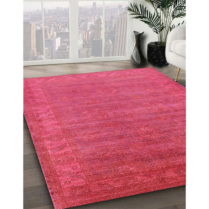 Machine Washable Industrial Modern Red Rug in a Family Room, wshurb1560