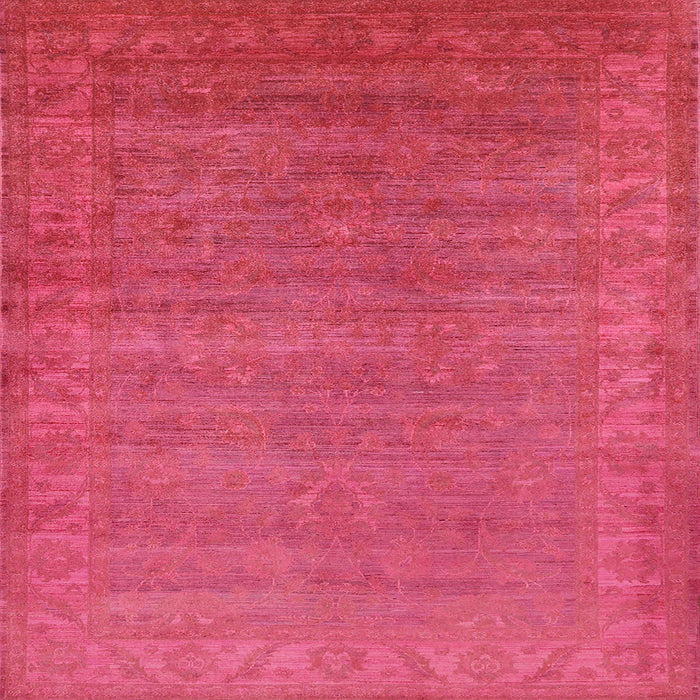 Square Machine Washable Industrial Modern Red Rug, wshurb1560