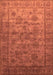 Machine Washable Oriental Orange Industrial Area Rugs, wshurb1561org