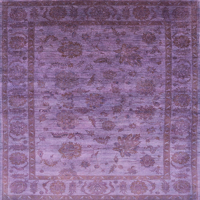 Square Mid-Century Modern Lilac Purple Oriental Rug, urb1561