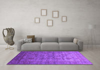 Machine Washable Oriental Purple Industrial Rug, wshurb1561pur