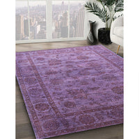 Mid-Century Modern Lilac Purple Oriental Rug, urb1561