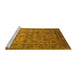 Sideview of Machine Washable Oriental Yellow Industrial Rug, wshurb1561yw