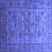 Square Oriental Blue Industrial Rug, urb1561blu