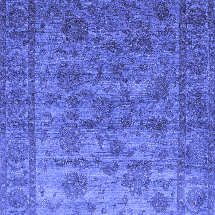 Machine Washable Oriental Blue Industrial Rug, wshurb1561blu