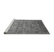 Sideview of Machine Washable Oriental Gray Industrial Rug, wshurb1561gry