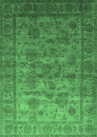 Oriental Emerald Green Industrial Rug, urb1561emgrn