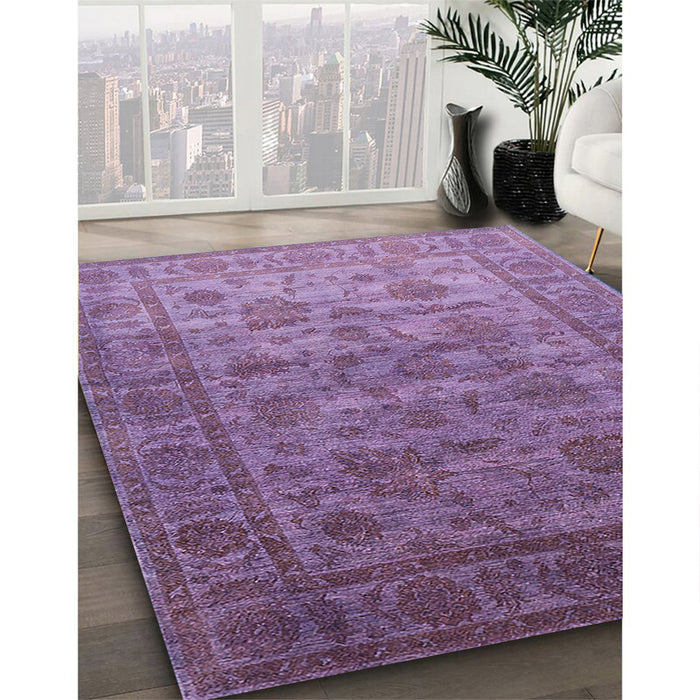 Machine Washable Industrial Modern Lilac Purple Rug in a Family Room, wshurb1561