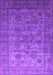 Machine Washable Oriental Purple Industrial Area Rugs, wshurb1561pur