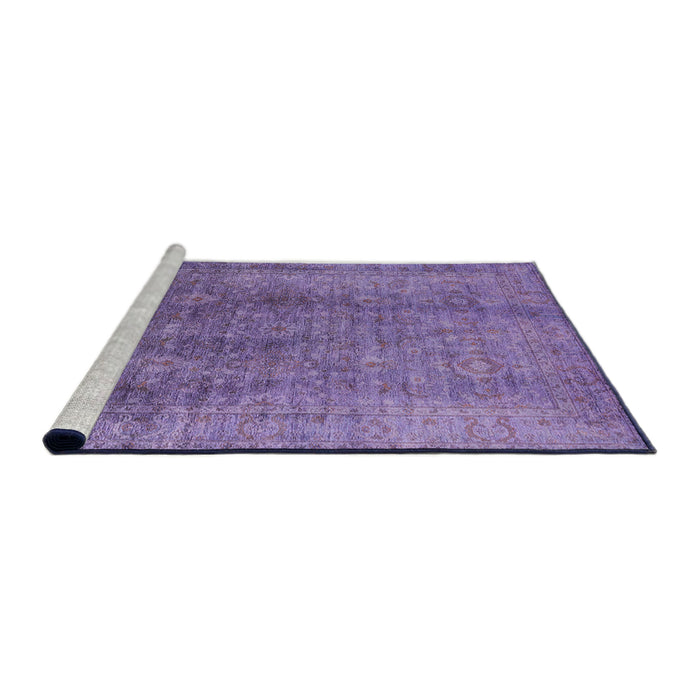 Sideview of Machine Washable Industrial Modern Bright Grape Purple Rug, wshurb1562