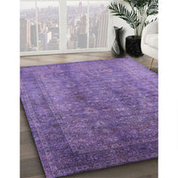 Mid-Century Modern Bright Purple Oriental Rug, urb1562