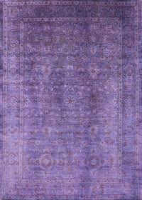 Machine Washable Industrial Modern Bright Grape Purple Rug, wshurb1562